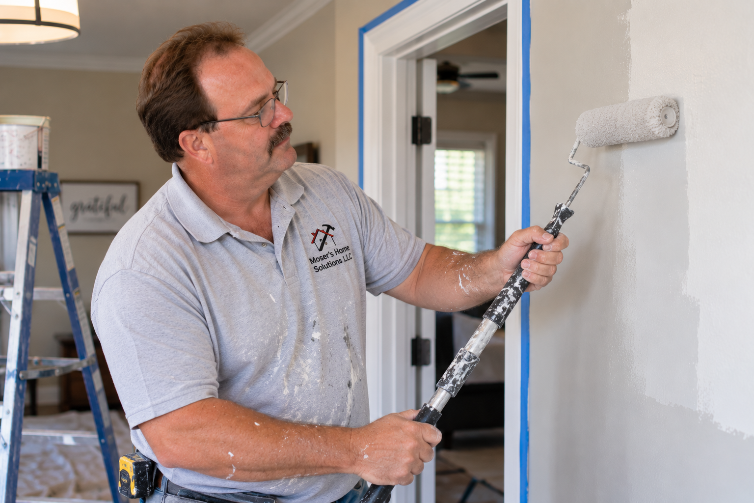 Mark providing interior painting services