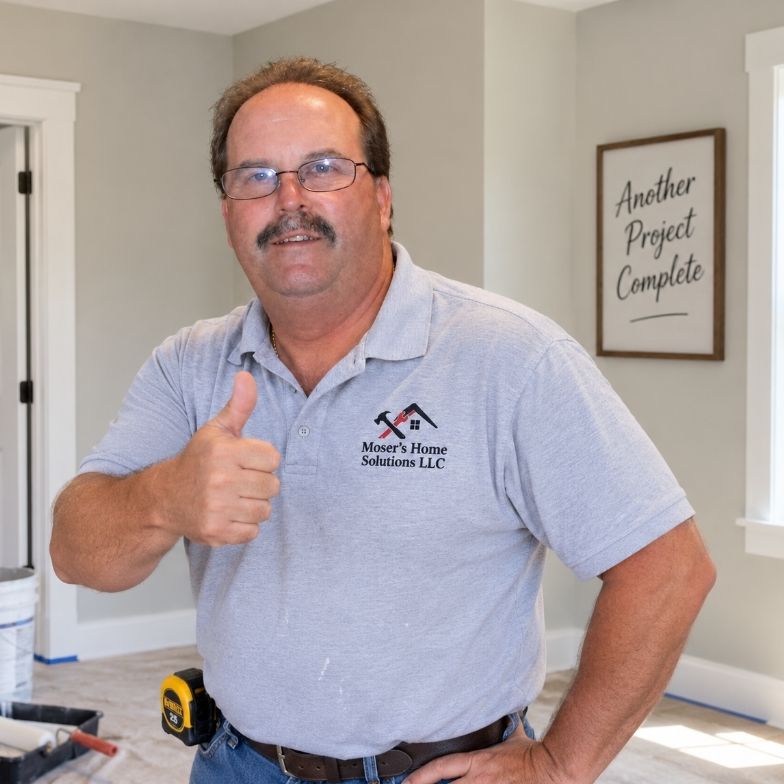 Mark Moser after completing a handyman project